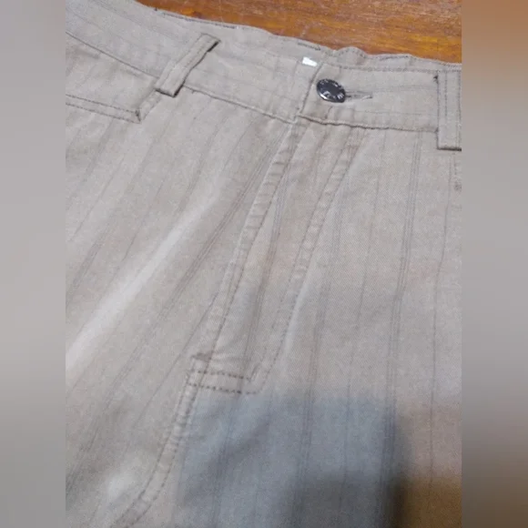 Giorgio Armani Exchange Private Members Pants, Size 33, Tan with Wide Pi… - Picture 4 of 12